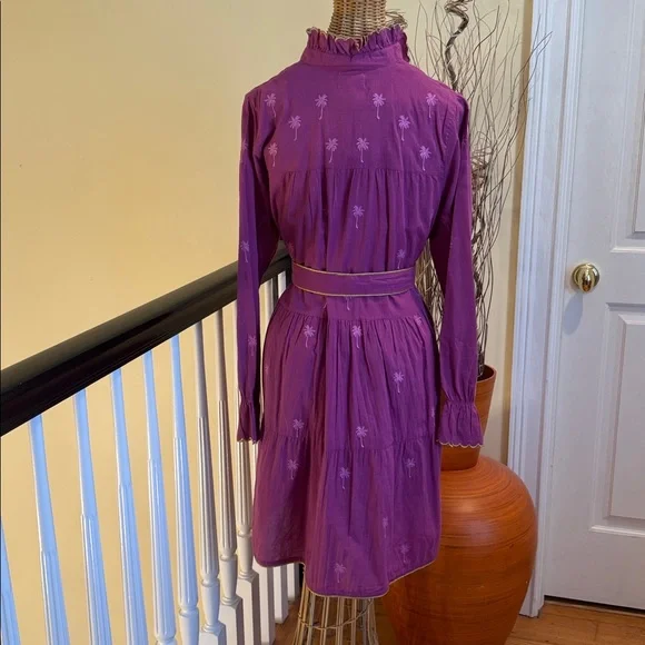 Zindagi Limited Edition pink dress with embroidered palmshas gold trimmings Dresses